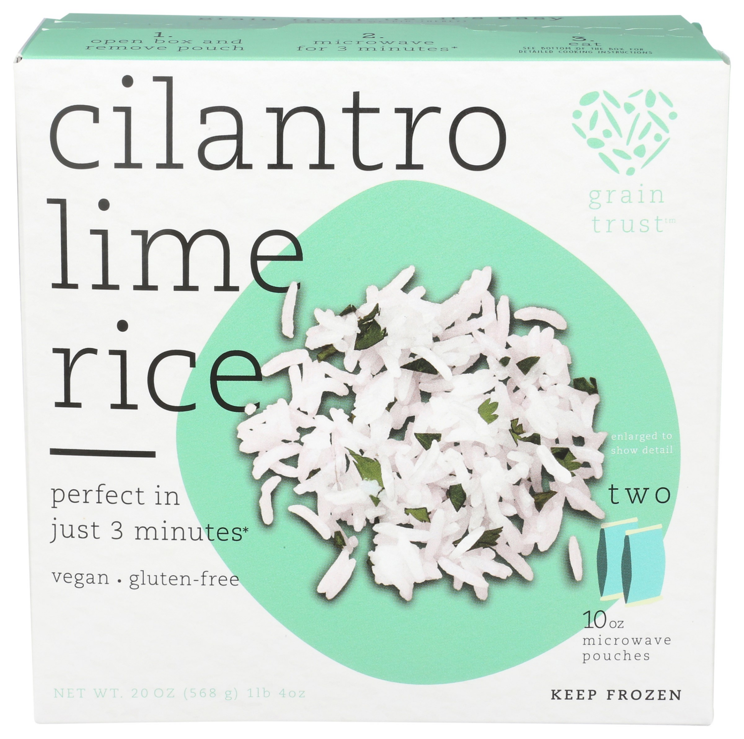 slide 1 of 3, Grain Trust Cilantro Lime Rice 2 - 10 oz Pouches, 2 ct