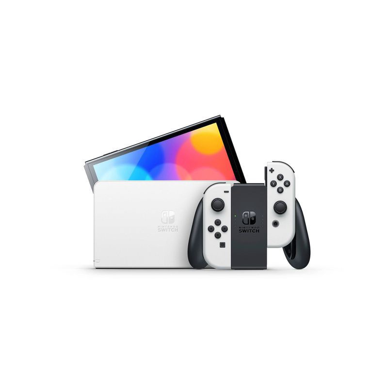 slide 2 of 6, Nintendo Switch - OLED Model with White Joy-Con, 1 ct