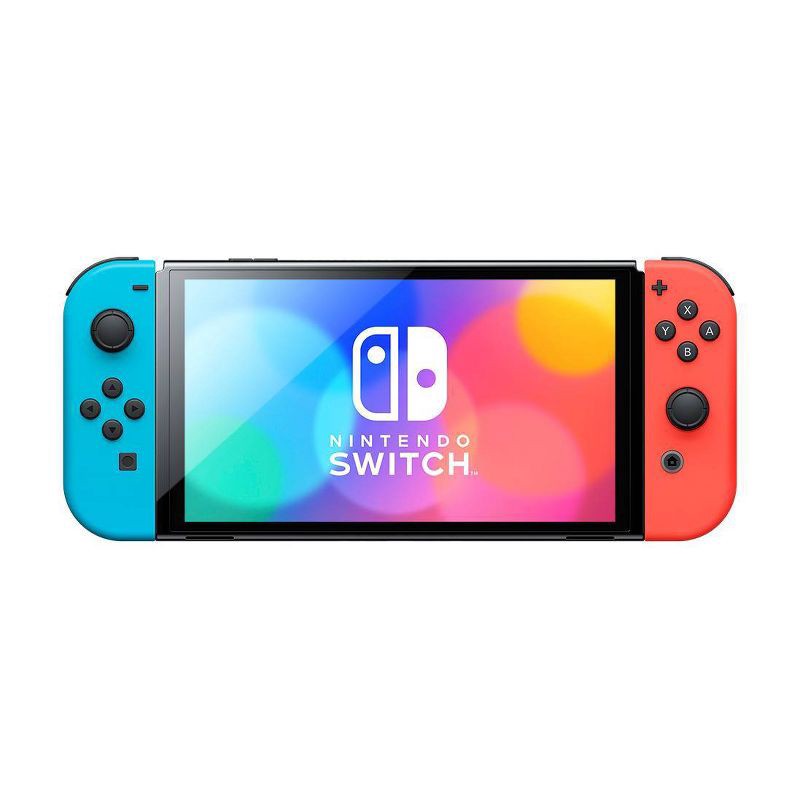 slide 3 of 5, Nintendo Switch - OLED Model with Neon Red & Neon Blue Joy-Con, 1 ct