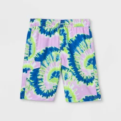Boys' Tie-Dye Volley Swim Trunks - Cat & Jack Purple M