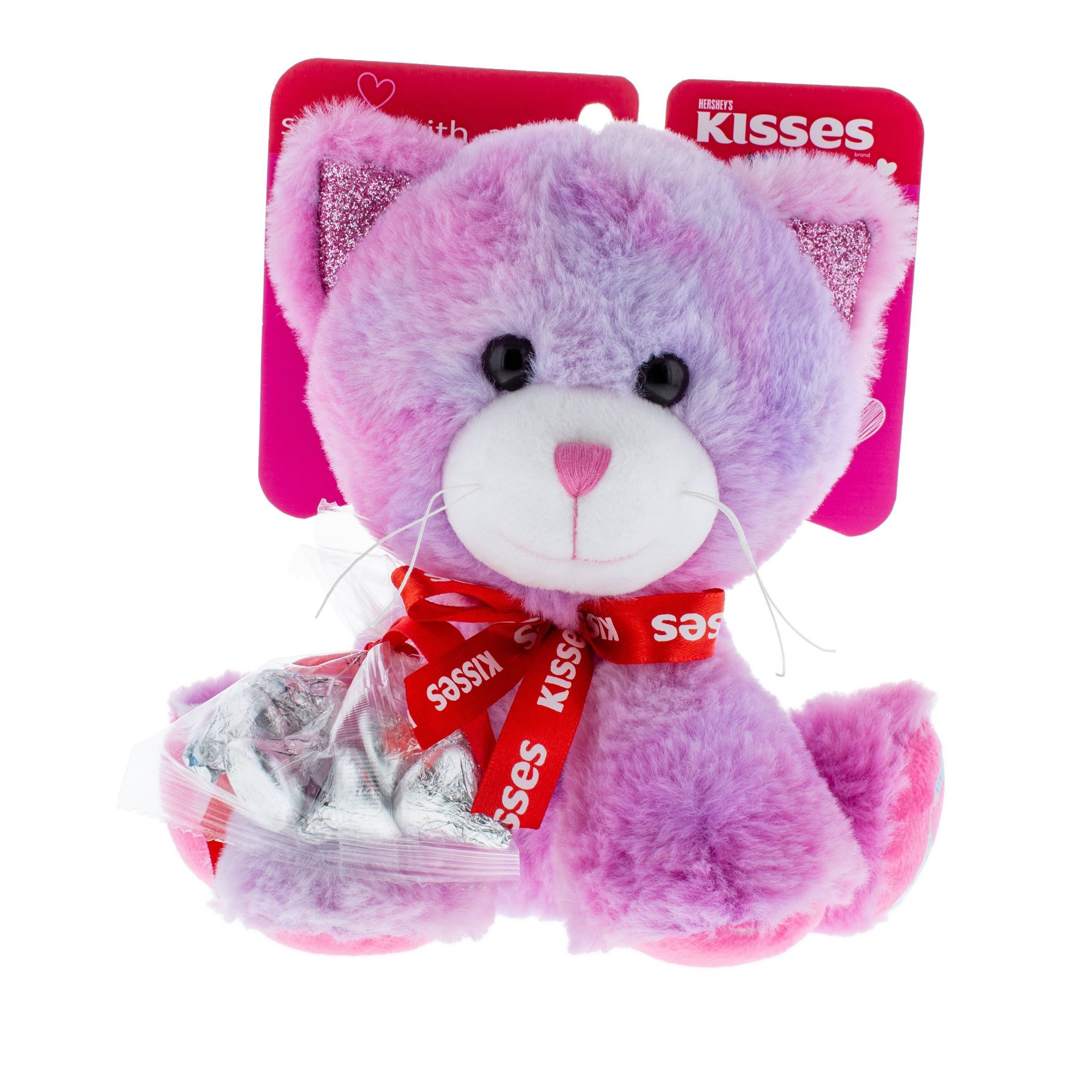 slide 1 of 5, Hershey's Kisses Valentine's Kitten with Chocolate, 0.9 oz