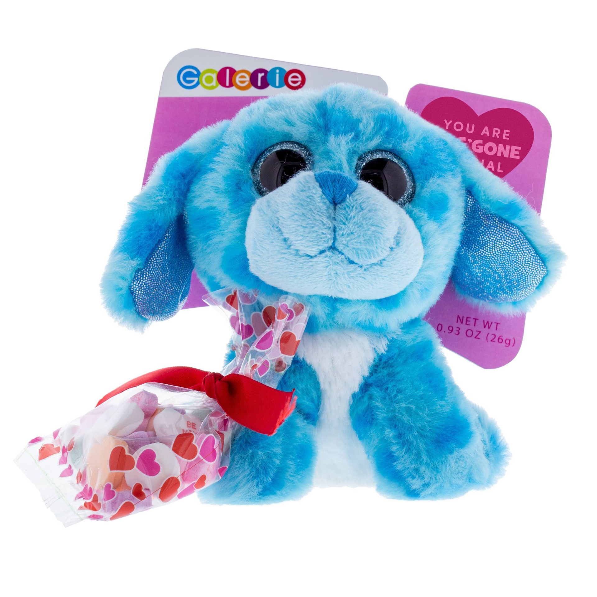 Sweet Embrace: Galerie's Dog Plush & Valentine Conversation Hearts