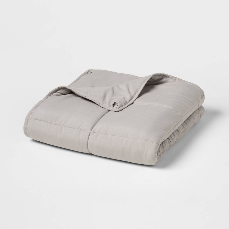 slide 3 of 5, 50"x70" 12lbs Weighted Blanket Gray - Room Essentials™, 12 lb