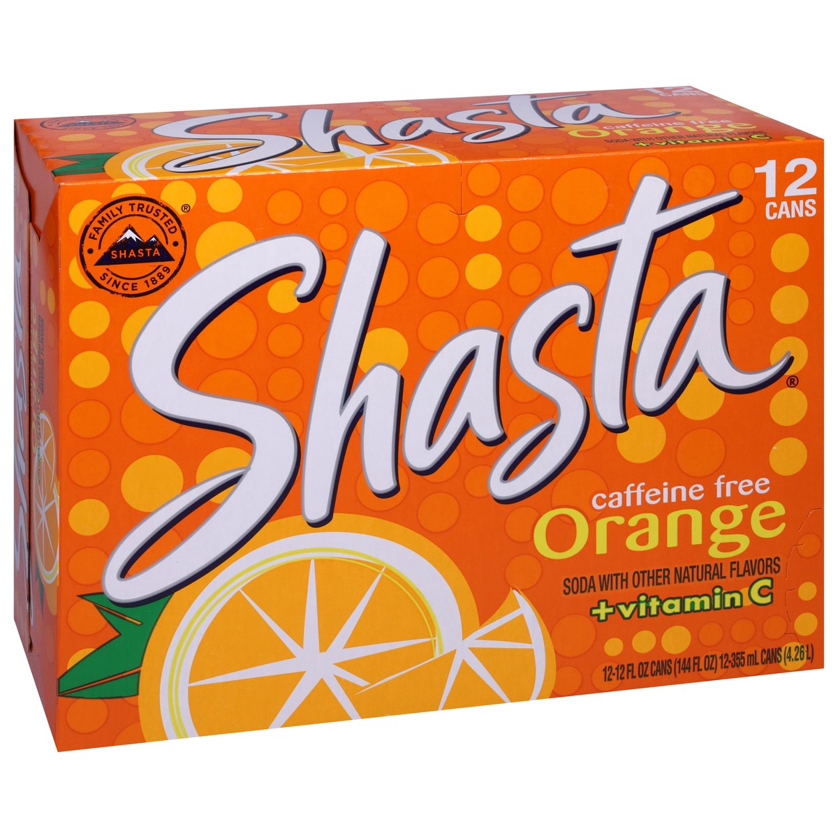 slide 4 of 9, Shasta Caffeine Free + Vitamin C Orange Soda - 12 oz, 12 oz