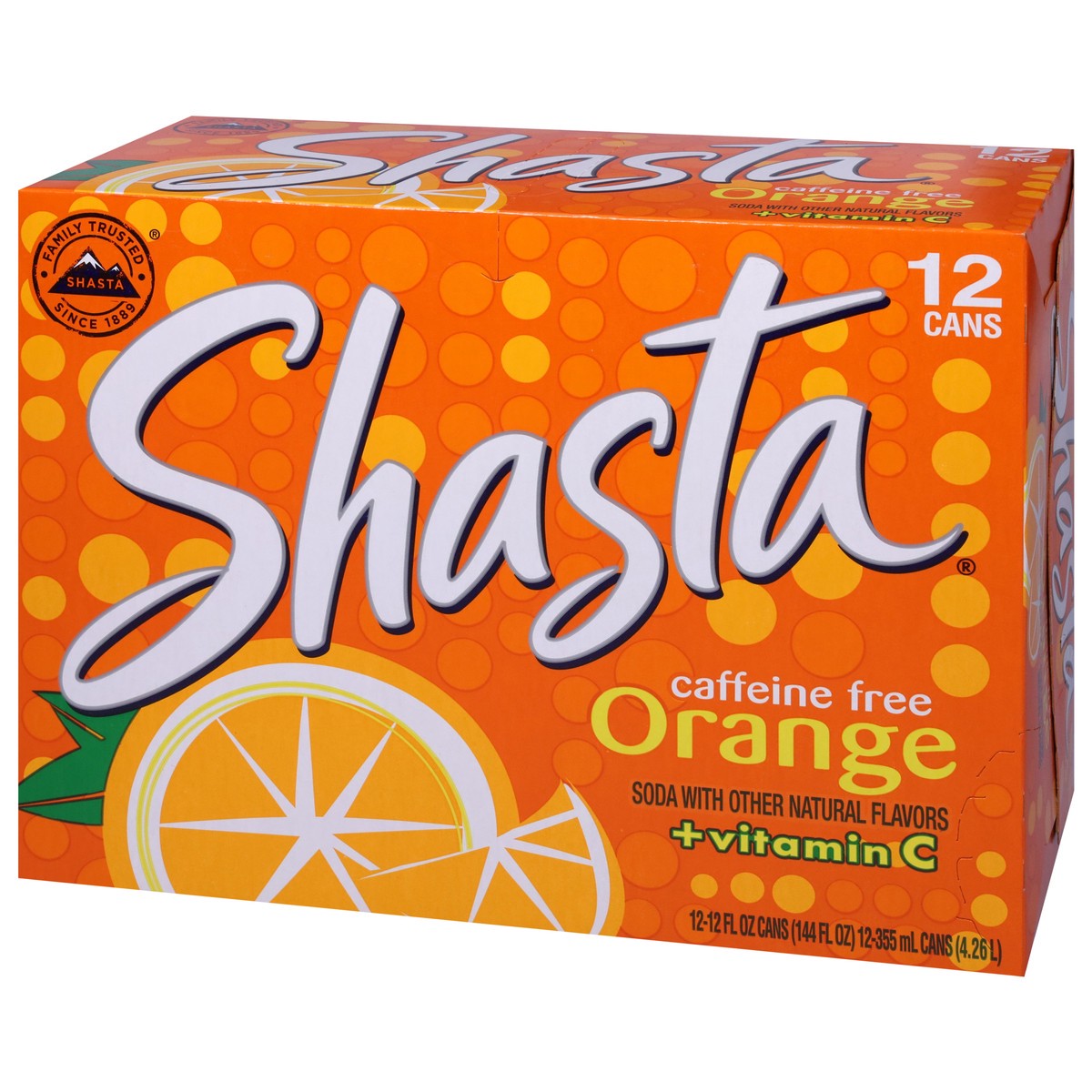 slide 8 of 9, Shasta Caffeine Free + Vitamin C Orange Soda - 12 oz, 12 oz