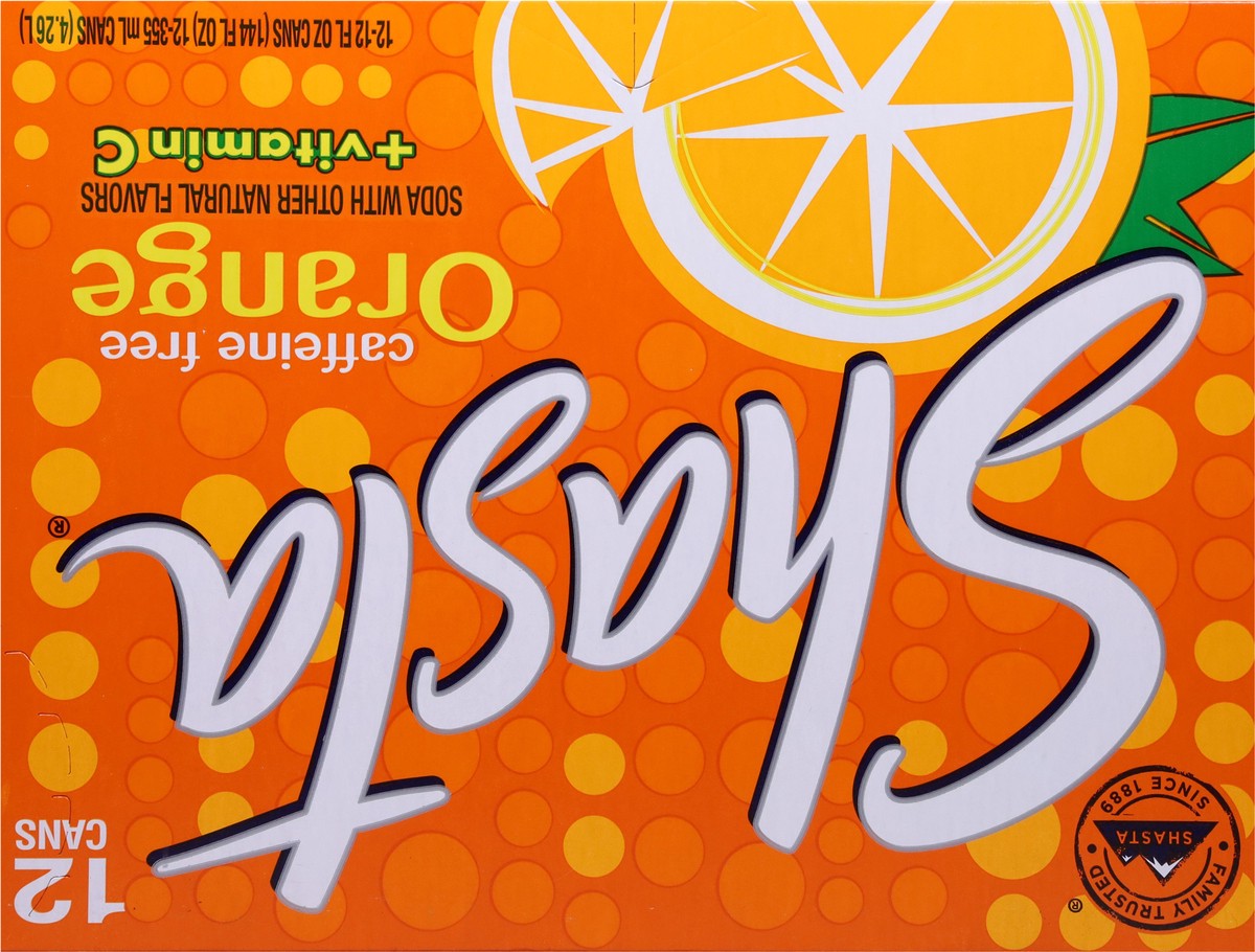 slide 2 of 9, Shasta Caffeine Free + Vitamin C Orange Soda - 12 oz, 12 oz