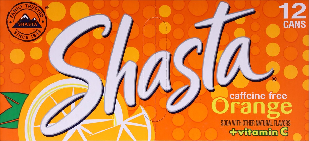 slide 5 of 9, Shasta Caffeine Free + Vitamin C Orange Soda - 12 oz, 12 oz