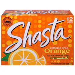 Shasta Caffeine Free + Vitamin C Orange Soda - 12 oz