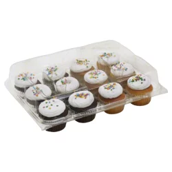 Fresh 12Ct Cupcakes Yellow & Chocolate