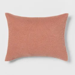 Standard Garment Washed Paisley Stitch Quilt Sham Terracotta/Bronze - Threshold™: OEKO-TEX Certified, Microfiber Construction