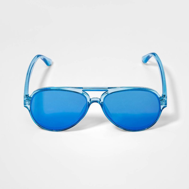 slide 1 of 2, Kids' Aviator Sunglasses - Cat & Jack™ Blue, 1 ct