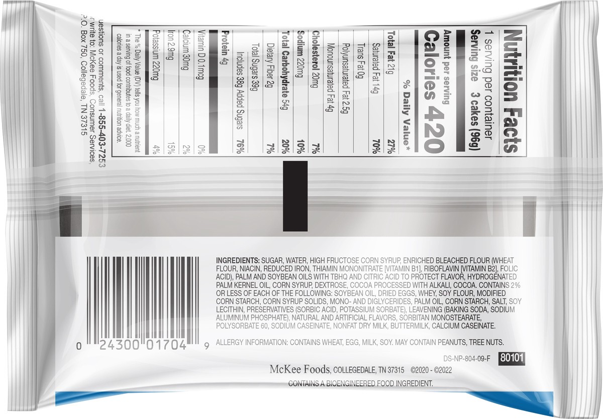 slide 4 of 10, Drake's Cakes, Drake's Snack YODELS cakes (wrap), 3 ct