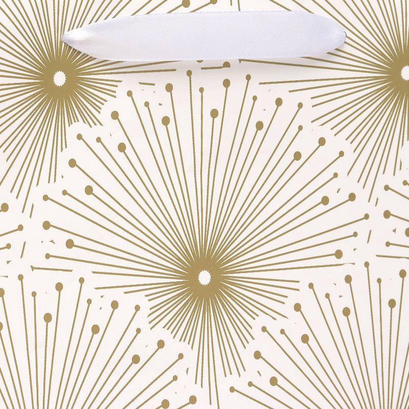 slide 3 of 4, XXLarge Foil Print Starburst Patterned Wedding Gift Bag White/Gold - Spritz™, 1 ct