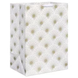 XXL Foil Print Starburst Wedding Gift Bag White/Gold - Spritz™