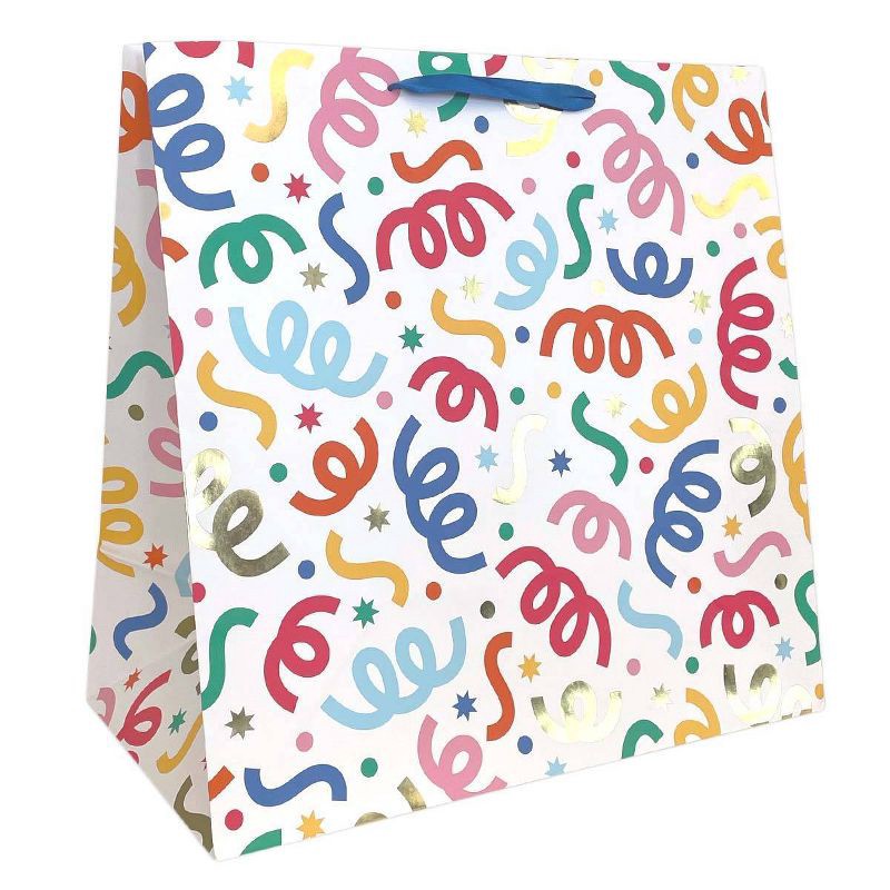 slide 2 of 2, Large Square Confetti Gift Bag - Spritz™, 1 ct