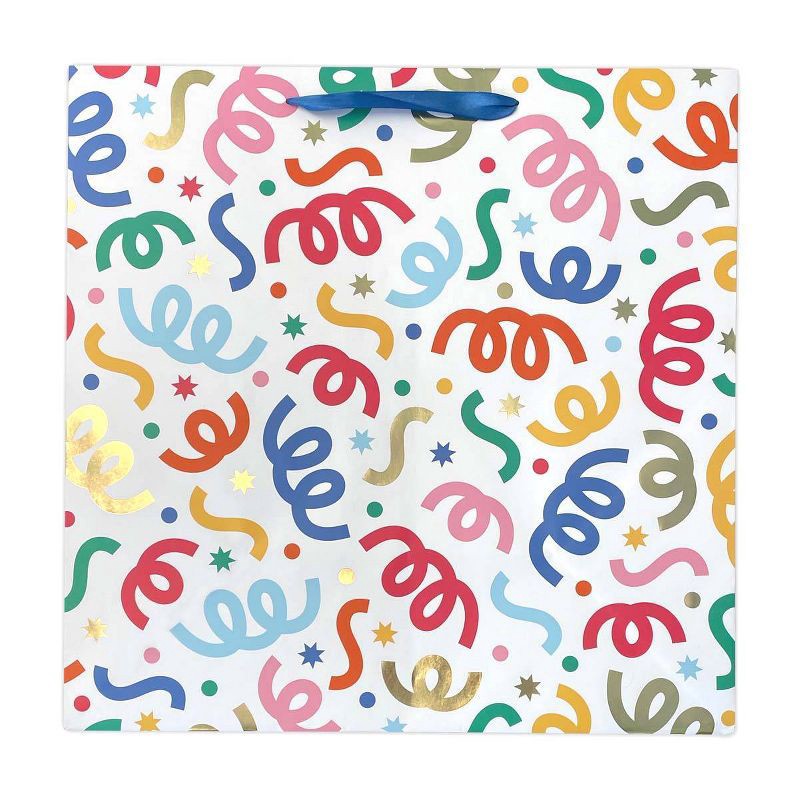 slide 1 of 2, Large Square Confetti Gift Bag - Spritz™, 1 ct