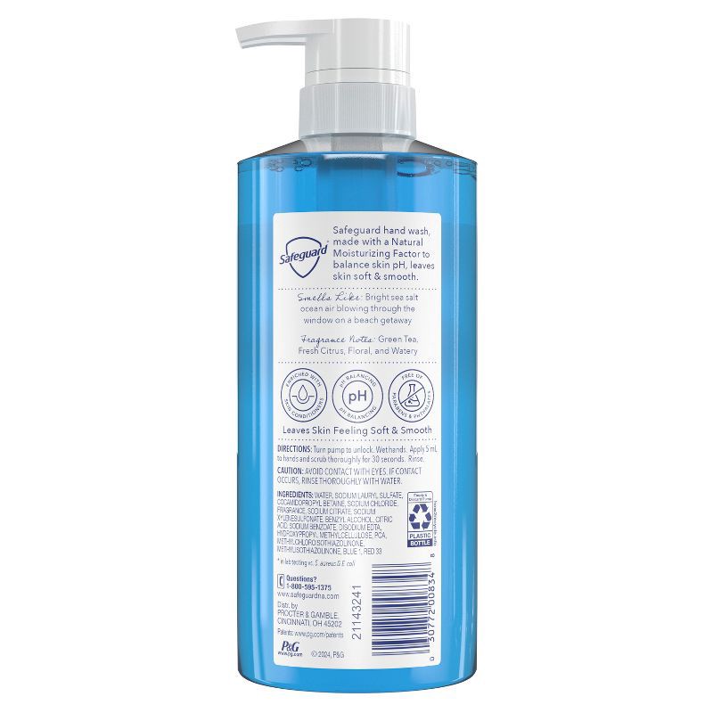 slide 9 of 9, Safeguard Liquid Hand Soap - Ocean Breeze - 15.5 fl oz, 15.5 fl oz