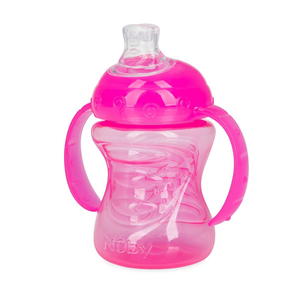 Nuby No Spill Super Spout Trainer Cup - Bright Pink - 8oz : Target