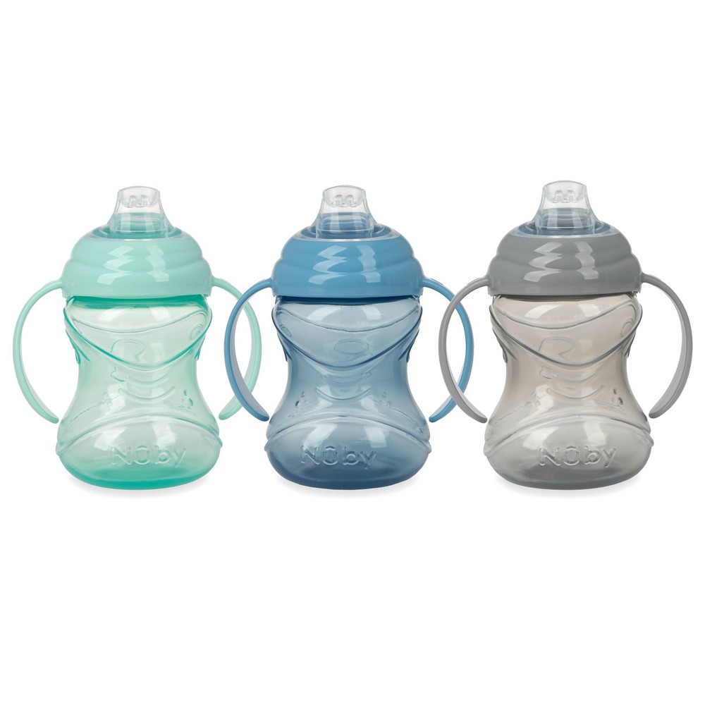 Nuby 3pk Clik-it Soft Spout Cup - Neutral - 10oz : Target