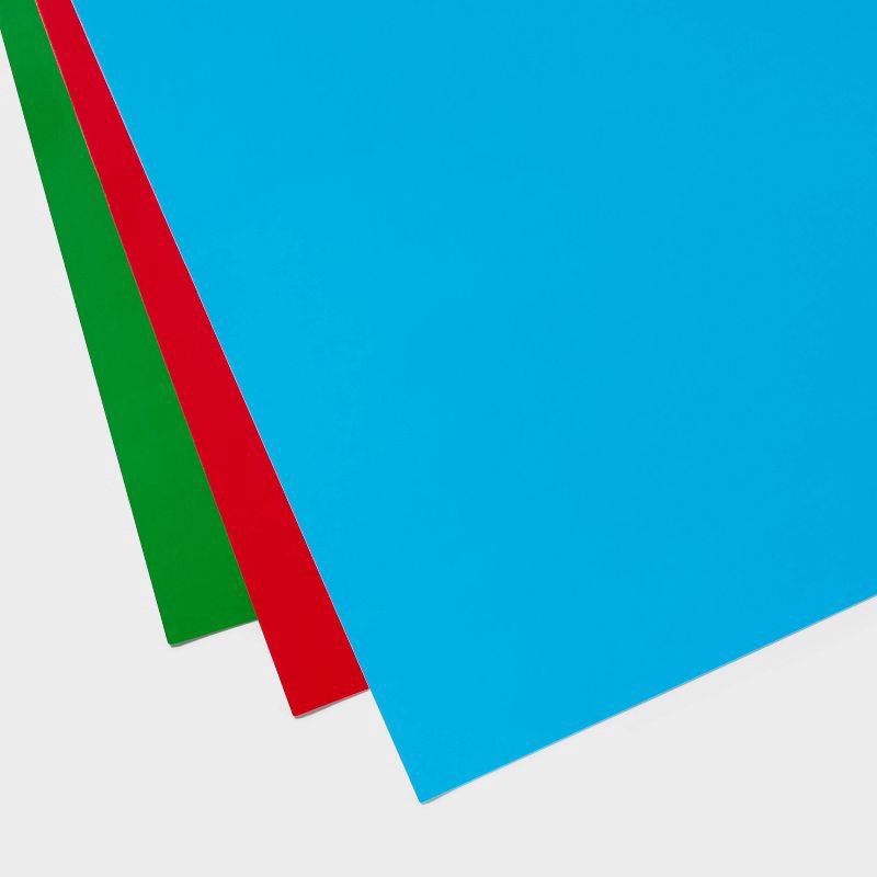 slide 3 of 3, 3pk Primary 28'' x 22'' Heavy Weight Poster Board Red/Green/Blue - up&up™, 3 ct