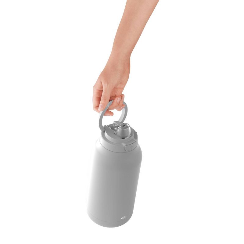 slide 6 of 8, Ello 64oz Hydra Stainless Steel 1/2 Gallon Jug - Gray: BPA-Free, Vacuum-Insulated Water Jug, Dishwasher-Safe Parts, 64 oz, 1/2 gal