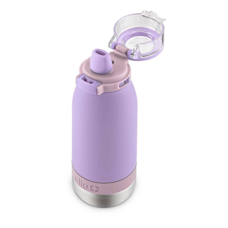 slide 2 of 6, Ello 14oz Stainless Steel Emma Kids' Water Bottle Purple: Insulated, BPA-Free, Locking Lid, Dishwasher-Safe, Toddler-Friendly, 14 oz