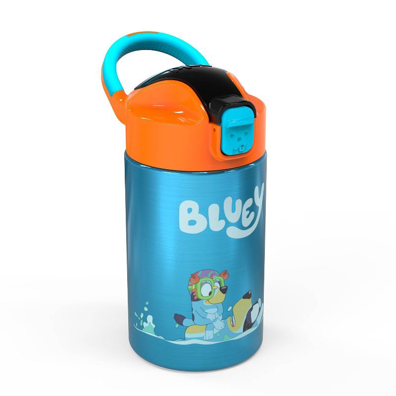 slide 2 of 7, Bluey 14oz Stainless Steel Double Wall Valiant Bottle - Zak Designs, 14 oz