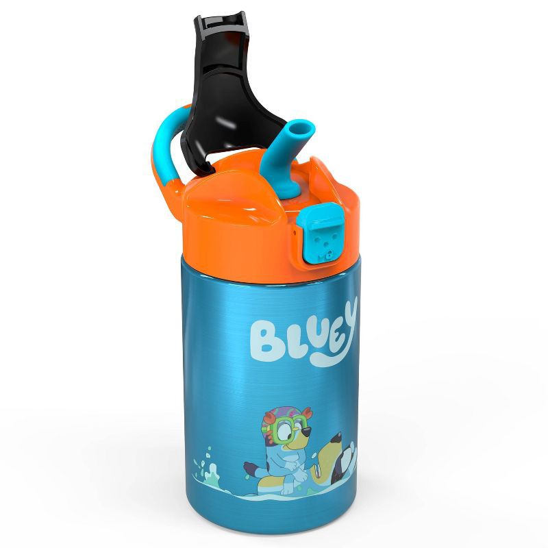 slide 5 of 7, Bluey 14oz Stainless Steel Double Wall Valiant Bottle - Zak Designs, 14 oz