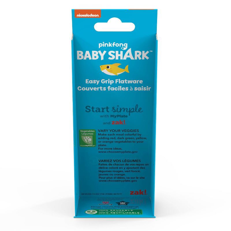 Baby Shark 2pc Stainless Steel Flatware Set - Zak Designs : Target