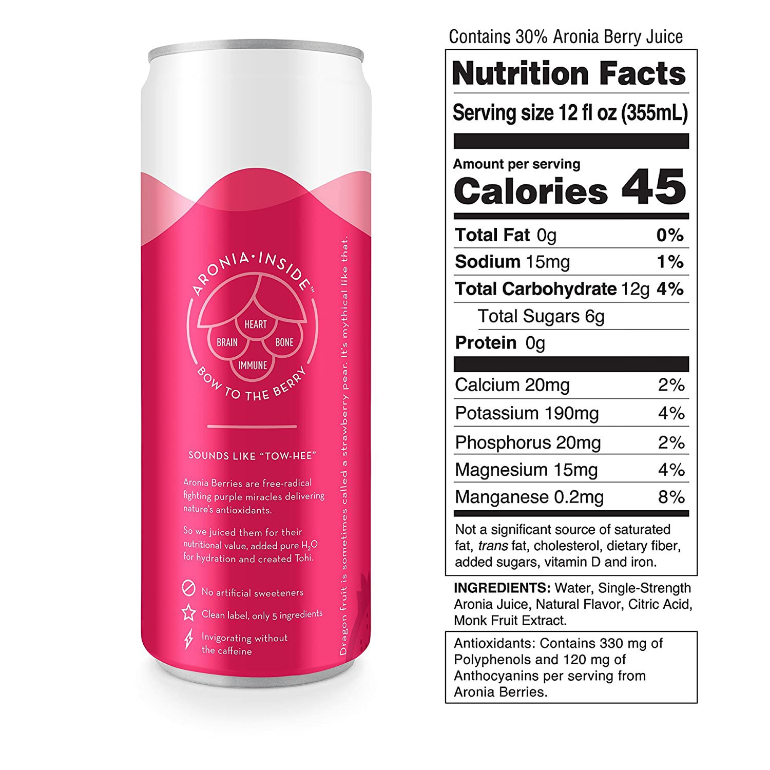 slide 2 of 2, Tohi Water Dragon Fruit- 12 oz, 12 oz