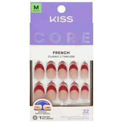Kiss Core Optimistic French Medium Nails 32 pc