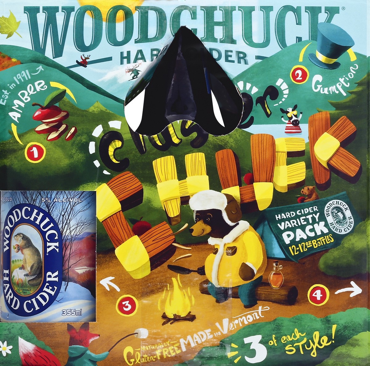 slide 3 of 6, Woodchuck Variety Pack, 12 ct; 12 oz