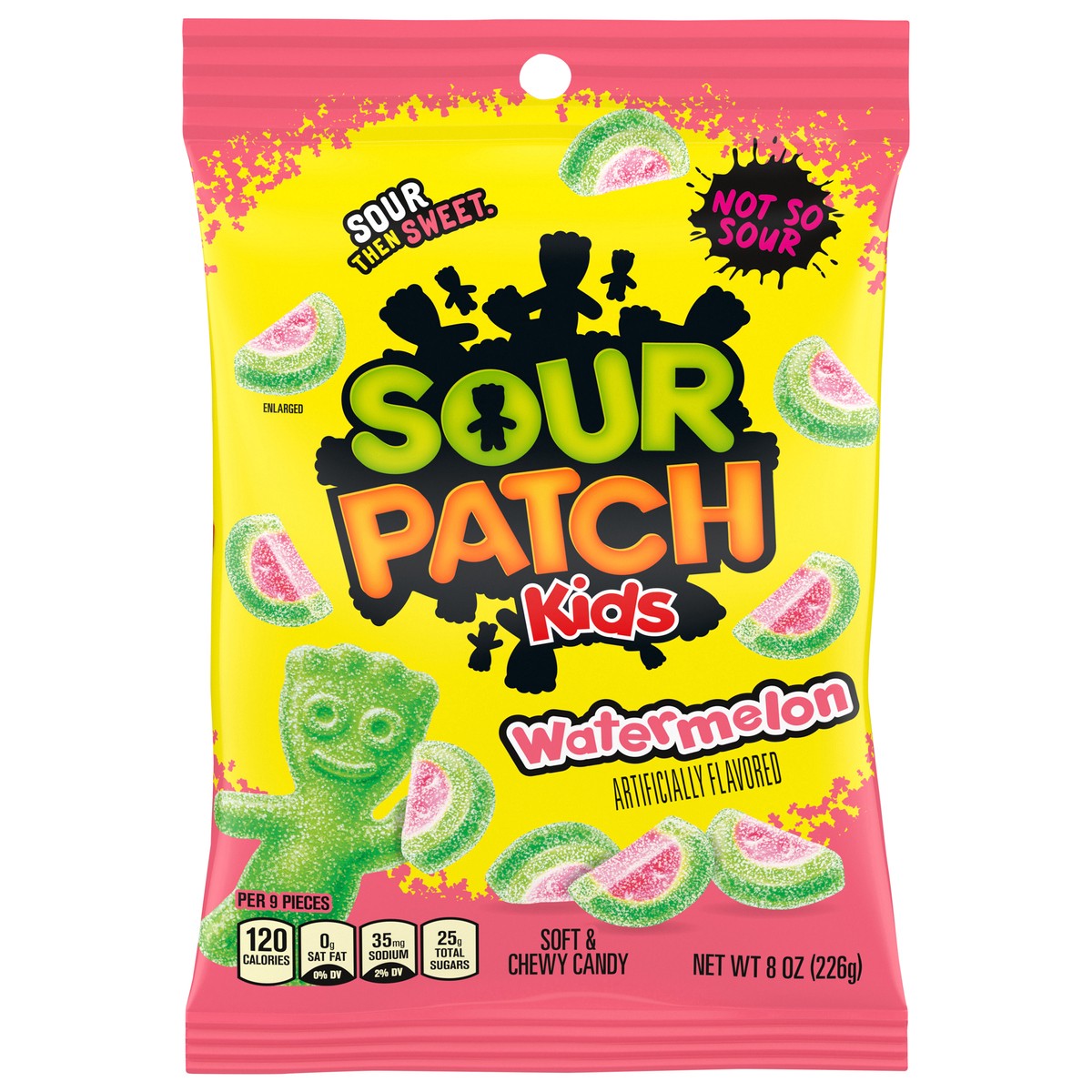 slide 1 of 9, SOUR PATCH KIDS Watermelon Soft & Chewy Candy, 8 oz, 8 oz