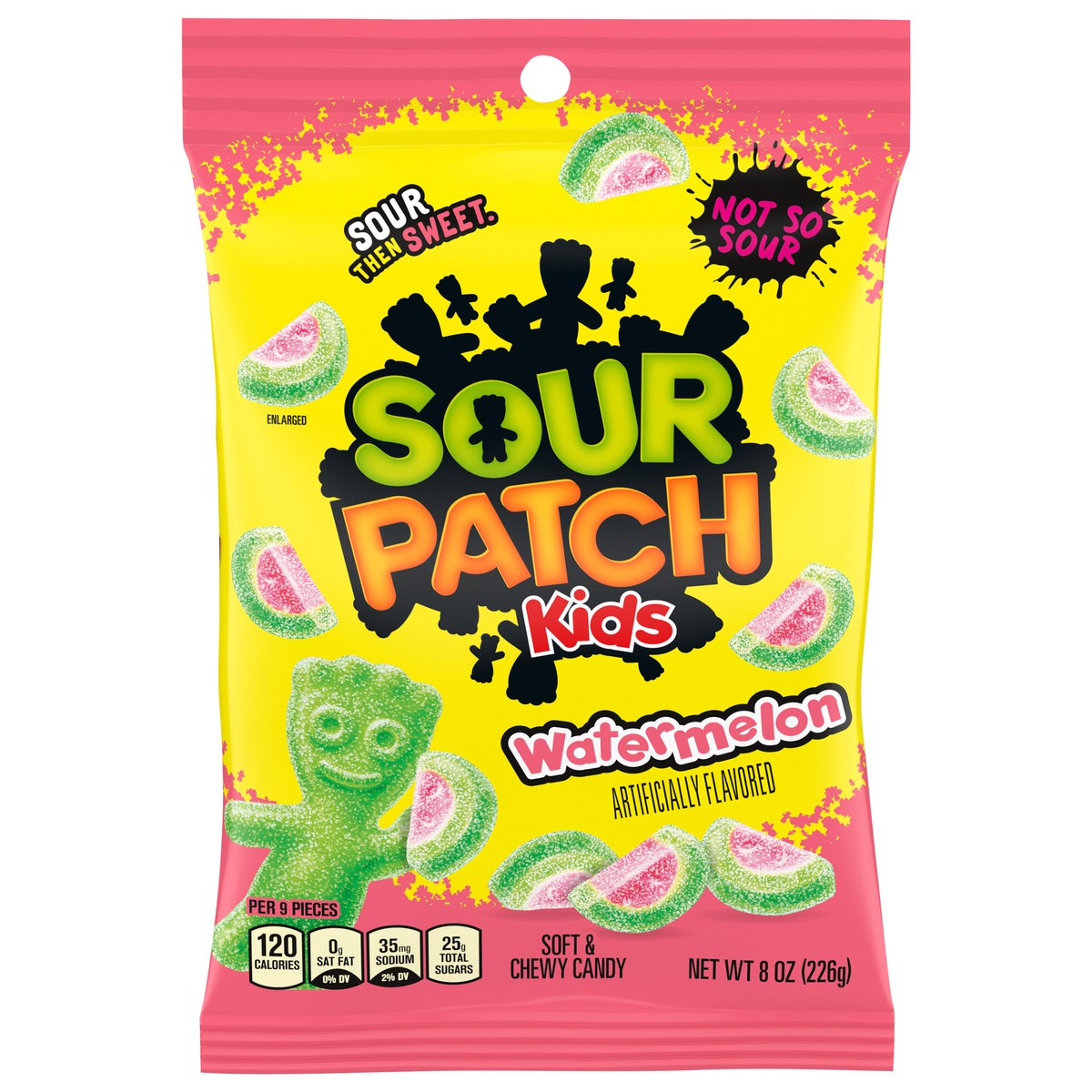 slide 1 of 9, Sour Patch Kids Watermelon Soft and Chewy Candy - 8oz, 