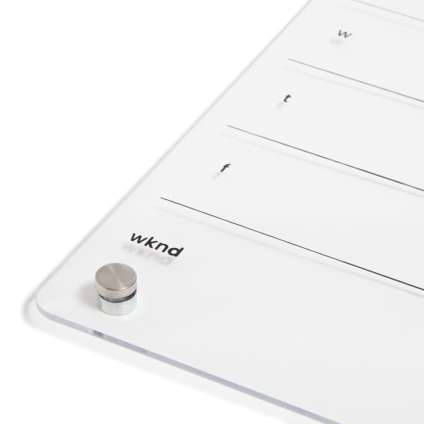 slide 2 of 7, U Brands Acrylic Magnetic Mount Dry-Erase Weekly Calendar Board, 8"" X 12"", Clear, 1 ct