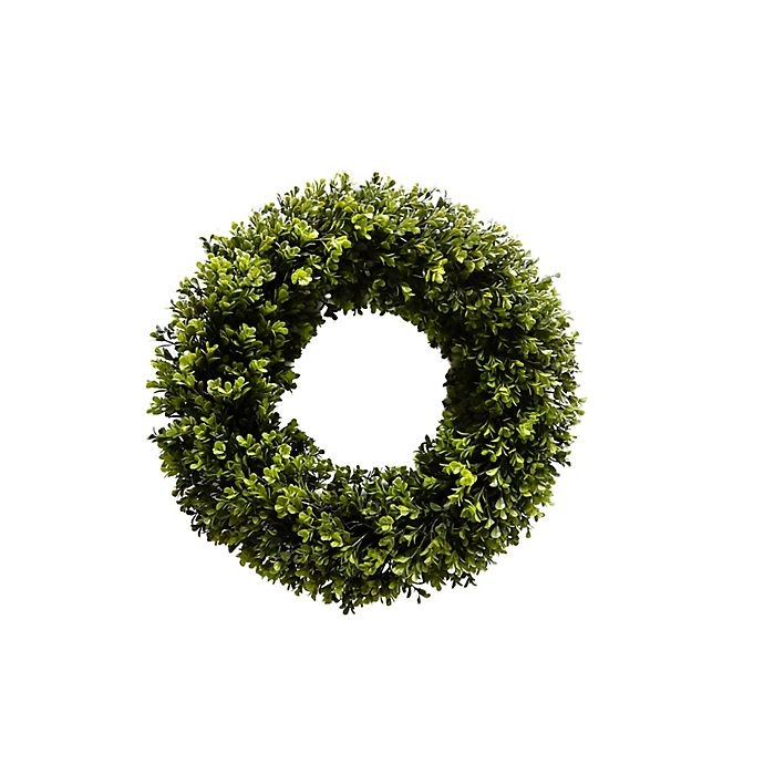 slide 1 of 4, Bee & Willow Home Faux Boxwood LED Wreath, 23 in