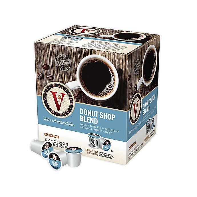 slide 1 of 1, Victor Allen Donut Shop Blend Coffee Pods for Single Serve Coffee Makers, 200 ct