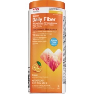 slide 1 of 1, CVS Health Natural Daily Fiber Smooth Dissolving Orange, 48 Teaspoon Doses, 1 ct