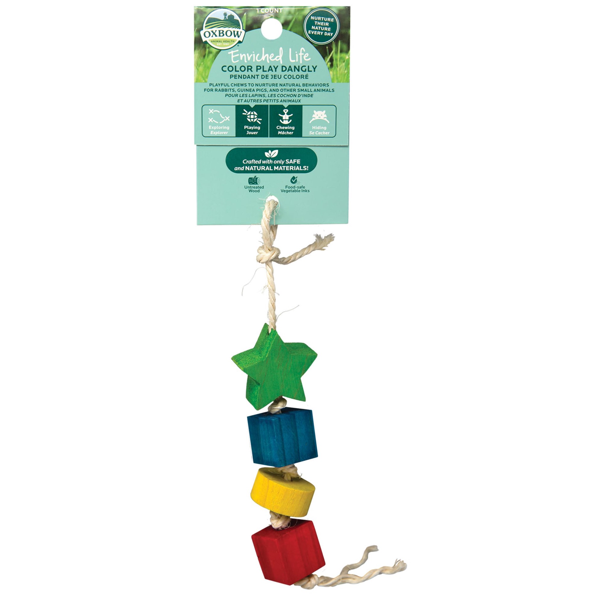 slide 1 of 1, Oxbow Enriched Life Color Play Dangly Small Pet Chew, One Size