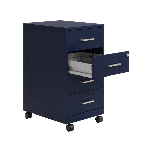 slide 4 of 6, SOHO Space Solutions Soho 18"" Deep 4 Drawer Metal Mobile Organizer, 4 Box Drawers, Locking, 1 ct