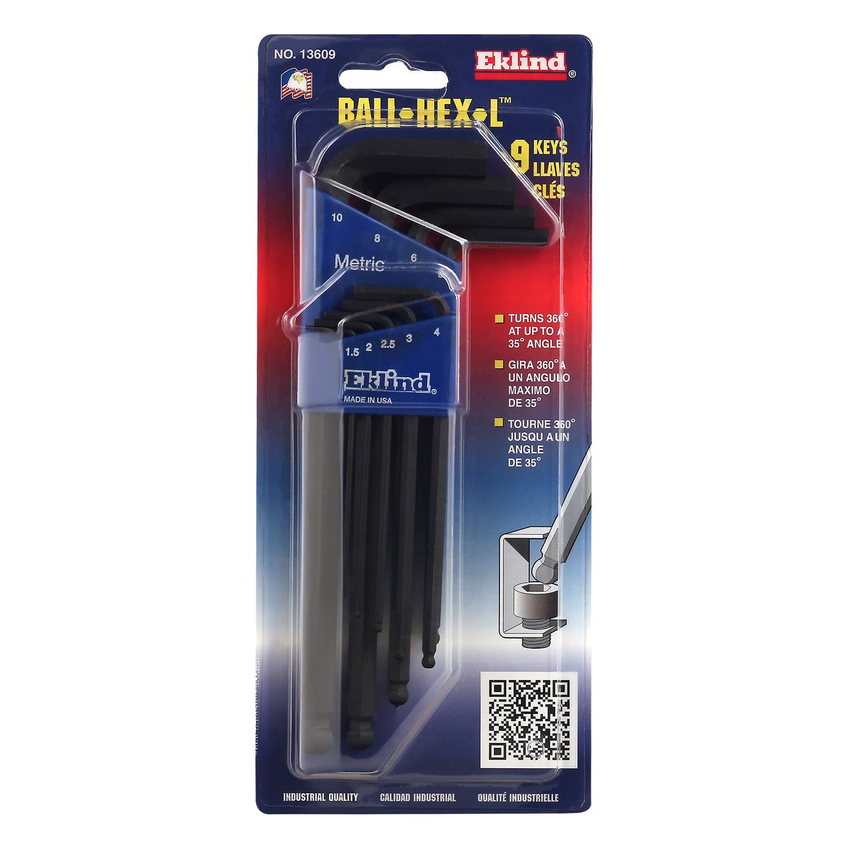 slide 4 of 7, Eklind Keys 9 ea, 9 ct