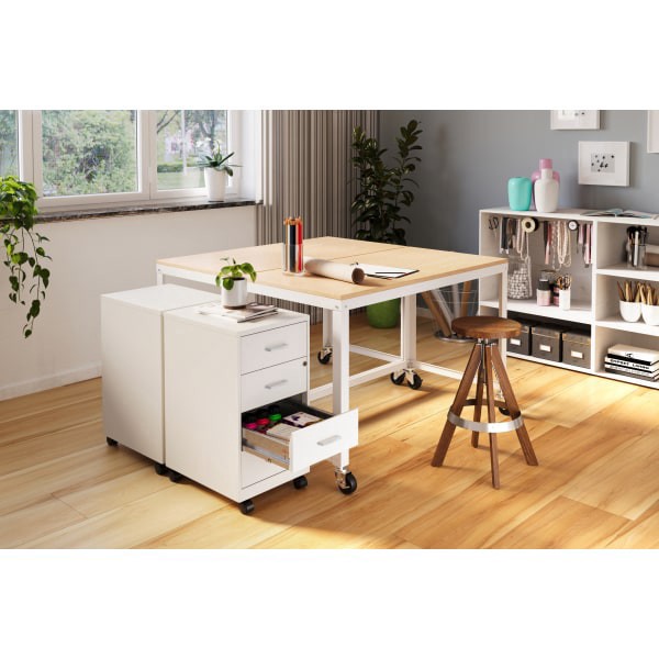 slide 4 of 8, SOHO Space Solutions Soho 18"" Deep 4 Drawer Metal Mobile Organizer, 4 Box Drawers, Locking, 1 ct