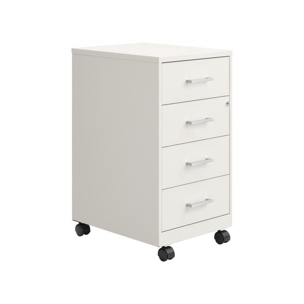 slide 1 of 8, SOHO Space Solutions Soho 18"" Deep 4 Drawer Metal Mobile Organizer, 4 Box Drawers, Locking, 1 ct