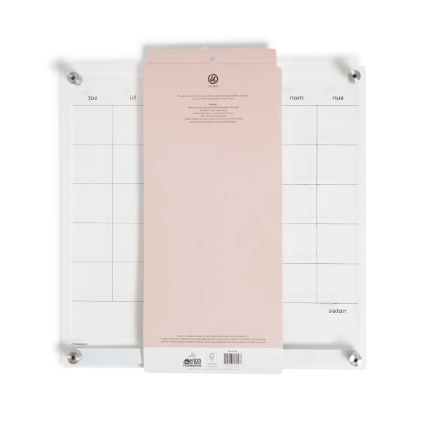 slide 7 of 7, U Brands Acrylic Monthly Calendar Dry-Erase Board With Magnetic Bulletin Bar, 16"" X 16"", Clear, 1 ct