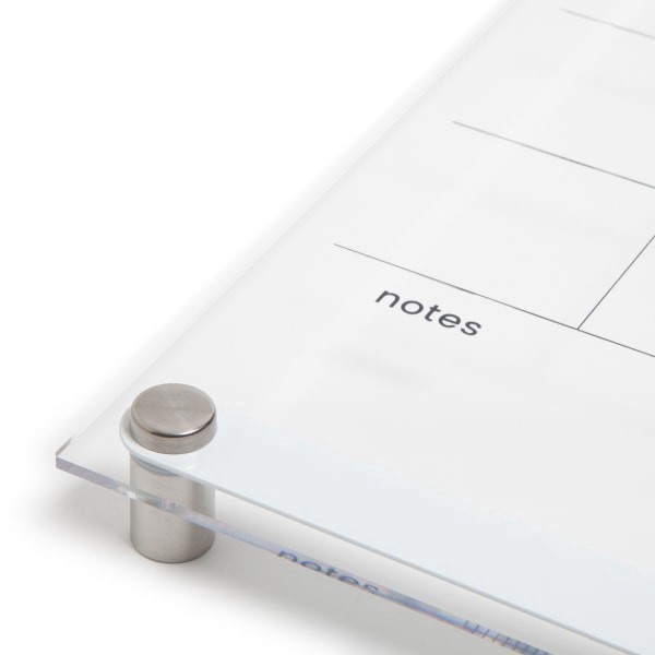 slide 2 of 7, U Brands Acrylic Monthly Calendar Dry-Erase Board With Magnetic Bulletin Bar, 16"" X 16"", Clear, 1 ct