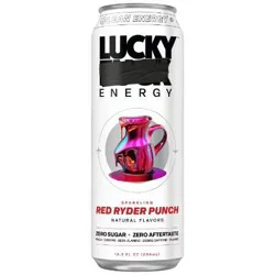 Lucky Energy Energy Drink, Red Ryder Punch, Sparkling