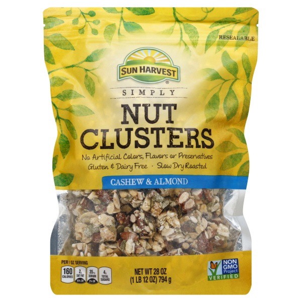 slide 1 of 1, Sun Harvest Nut Clusters Cashew And Almond - 28 oz, 28 oz