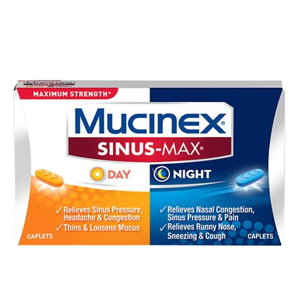 slide 1 of 1, Mucinex Sinus-Max Day And Night Caplets, 20Ct, 20 ct