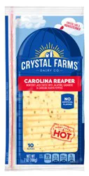 Crystal Farms Carolina Reaper Sliced Cheese 10 Ea