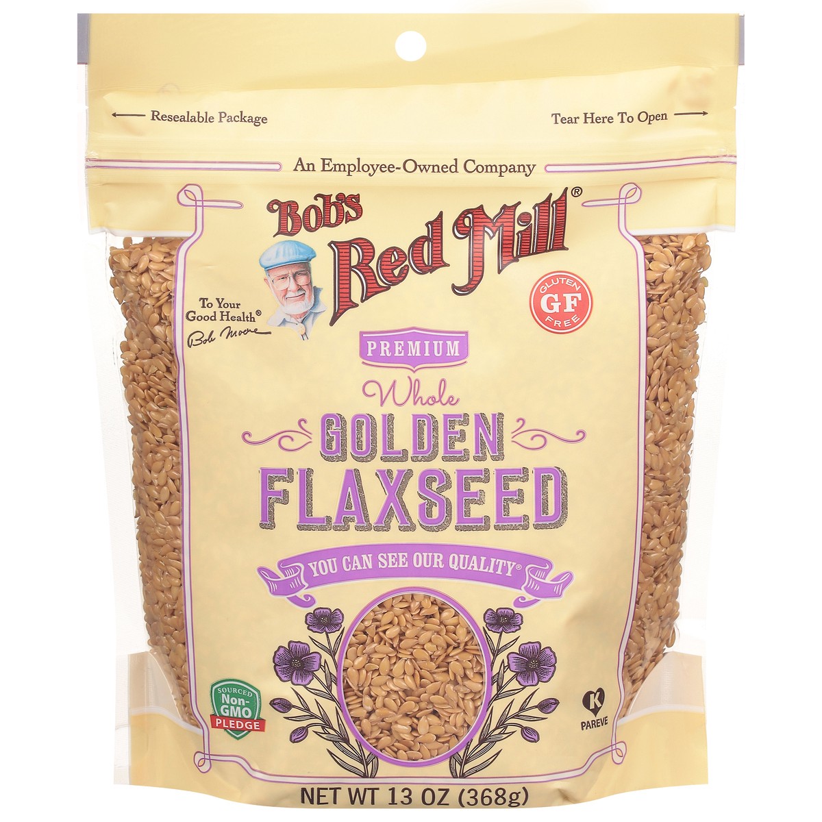 slide 1 of 9, Bob's Red Mill Golden Flax Seeds, 24 oz